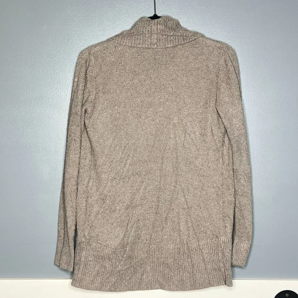 Barefoot Dreams CozyChic Lite Circle Cardigan Dove Gray Open Front Sweater S